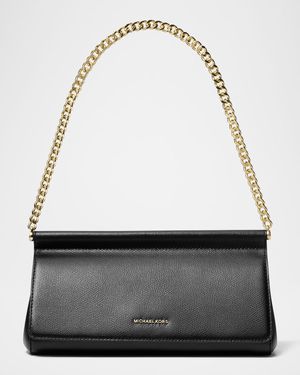 Carmine Medium Leather Clutch Bag