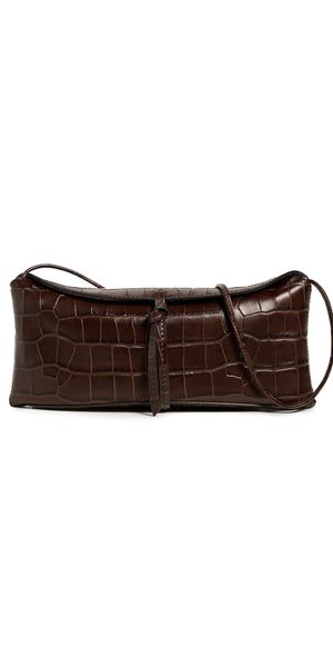 STAUD Eve Clutch Espresso Croco One Size