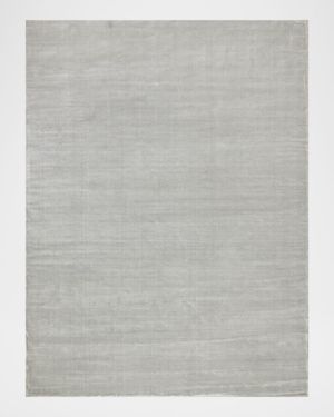 Velutto Hand-Loomed Light Silver Rug, 12' x 15'