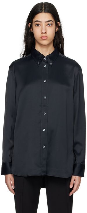 Studio Nicholson Navy Bissett Shirt