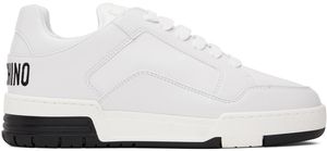 Moschino White Streetball Teddy Bear Sneakers