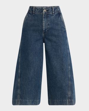 Jamie High-Rise Tailored Culotte Jeans