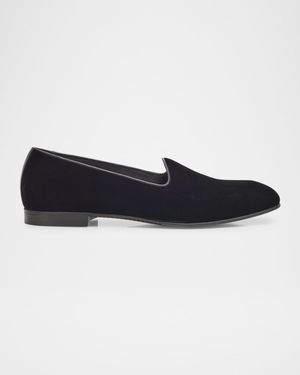 Men's Gala Textile Leather-Trim Loafers