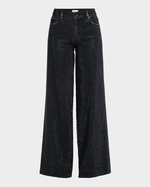Trish Low-Rise Embellished Baggy Jeans