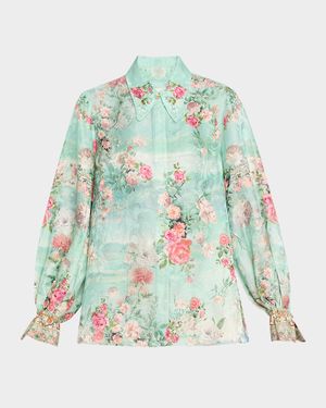 Jewellery Museum Curved Collar Blouse