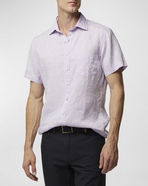 Men's Ellerslie Solid Linen Sport Shirt