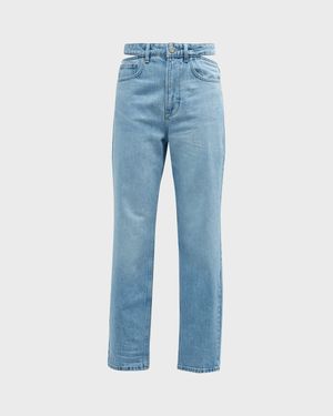 Le High N' Tight Straight Cut-Out Jeans
