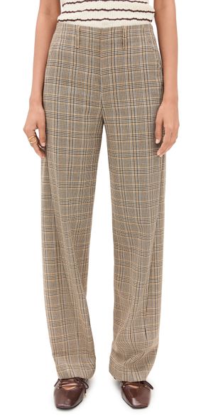 rag & bone Shea Plaid Pants Tan Multi 14