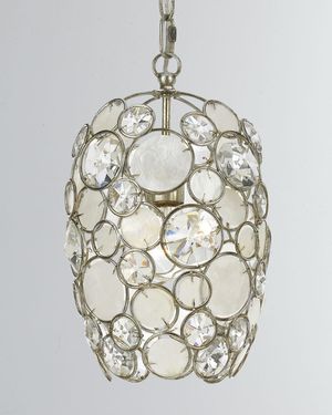 Palla 1-Light Antiqued Silver Mini Chandelier