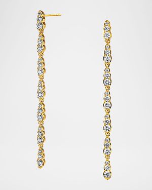 18K Yellow Gold Champagne Diamond Duster Earrings