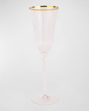 Natalia Gold Rim Champagne Flute