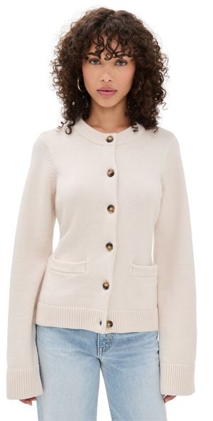 Good American Button Front Knit Cardigan Chili001 2XL