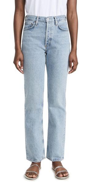 AGOLDE Lana Mid Rise Straight Jeans Riptide 25