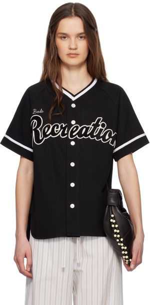 Bode Black Baseball Shirt