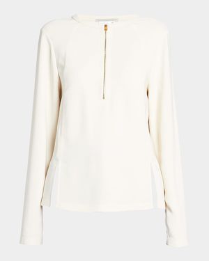 Iconic Zip-Detail Top