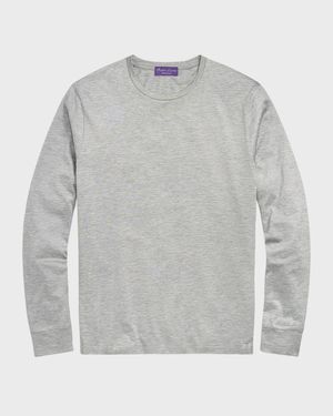 Men's Silk-Cotton Jersey Long-Sleeve T-Shirt