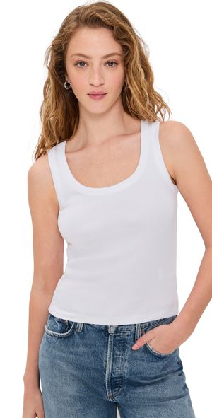 Madewell Brightside Scoop Neck Tank Jet Black XS
