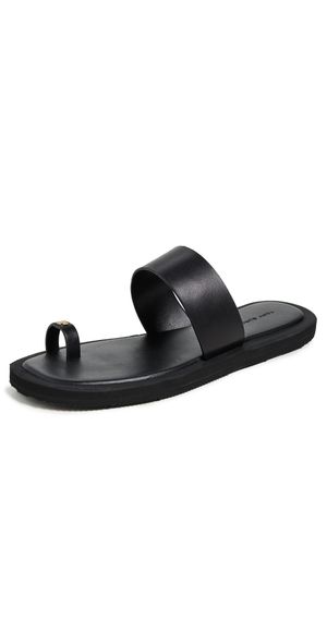 Tory Burch Toe Ring Flip Flops Perfect Black / Perfect Black 10