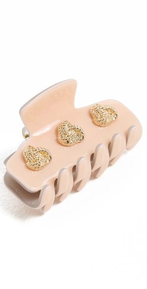 Lele Sadoughi Duo Mini Knotted Claw Clip Oatmeal Hickory One Size