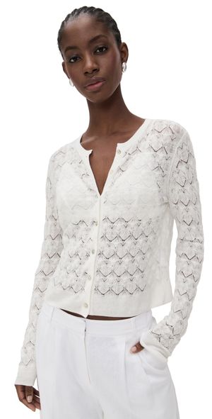 Vince Lace Stitch Cardigan Terra XS