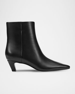 Danai Leather Zip Ankle Booties