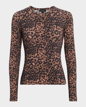 Luca Long-Sleeve Leopard Tee