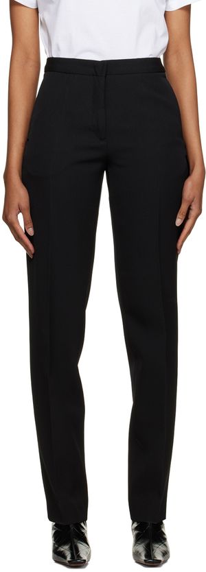 Jil Sander Black Four-Pocket Trousers