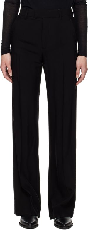 Ann Demeulemeester Black Maaike Flared Leg Comfort Trousers
