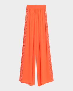 Dario Sheer Palazzo Beach Pants