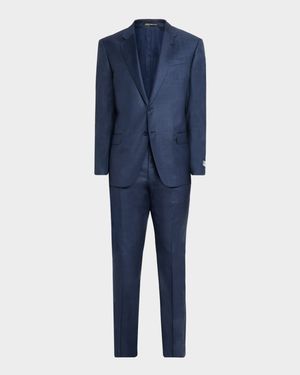 Men's Wool-Blend Sharkskin G Line Suit