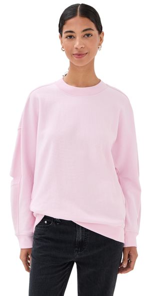 Tibi Cocoon Crewneck Sweatshirt Light Pink S