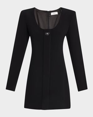 Elena Long-Sleeve Mini Dress