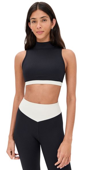 Year of Ours Ribbed Bodhi Bra Black/Cream M