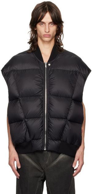 Rick Owens Black Porterville Luxor Flight Down Vest