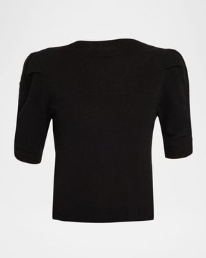 Ruched Cashmere-Wool Sweater