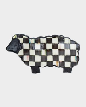 13.75" Courtly Check Sheep Serving Board
