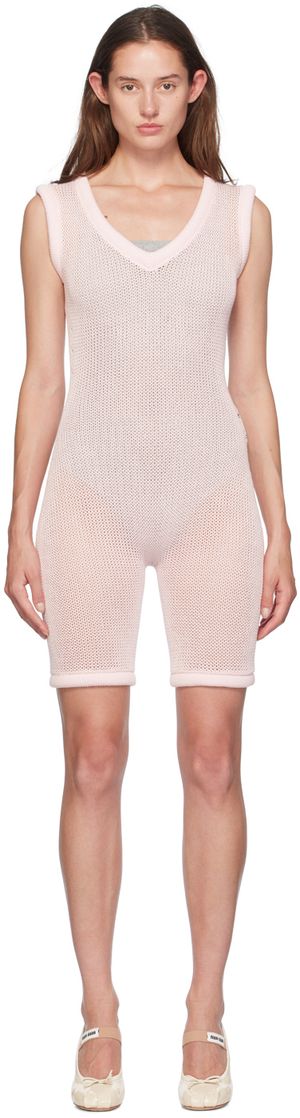 Isa Boulder Pink Armor Chain Jumpsuit