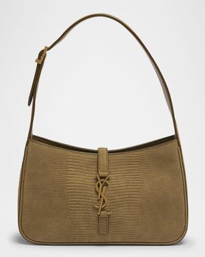 Le 5 A 7 Shoulder Bag in Lizard-Effect Leather