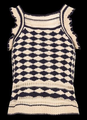 The Korner - Debardeur encolure carré en maille - Taille M/L - Bleu