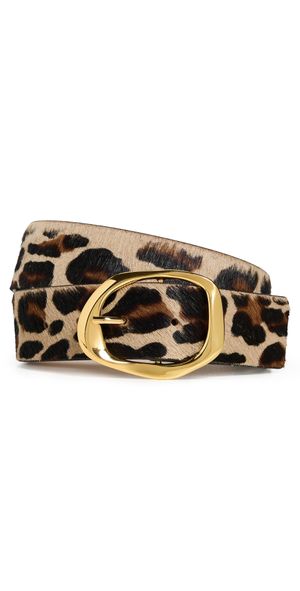 B-Low The Belt Edmond Mini Calf-Hair Belt Leopard/Gold XL