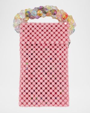 Girl's Bejeweled & Micro Beaded Crossbody Bag