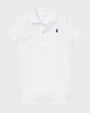 Boy's Polo Interlock Cotton Shortall, Sizes 3M-24M