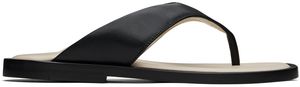 Rhude Black Lounge Thong Flip Flops