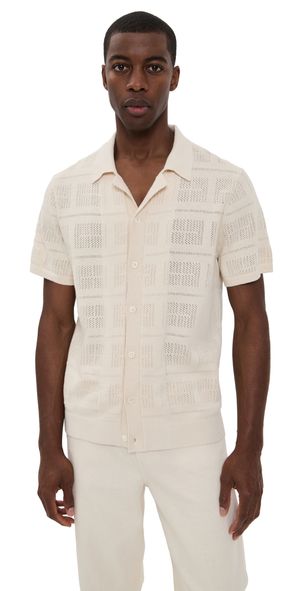 RAILS Yates Crochet Shirt Cream M