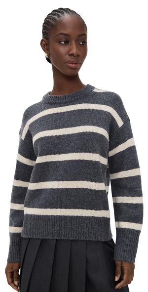 Alex Mill Striped Nottinghill Sweater Storm Grey/Wishbone L
