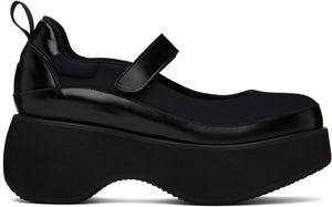 OPEN YY Black Platform Mary Jane Ballerina Flats