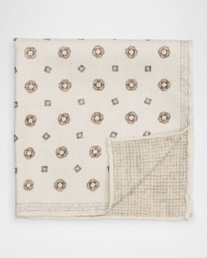 Men's Silk Geometric Pocket Square