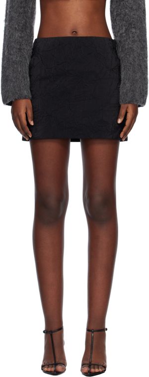 Nanushka Black Cersei Miniskirt