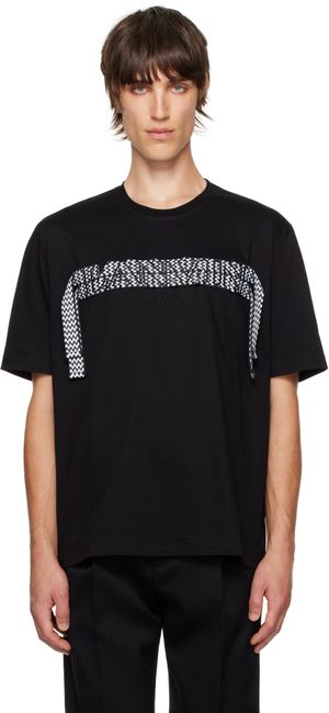 Lanvin Black Curb Lace T-shirt