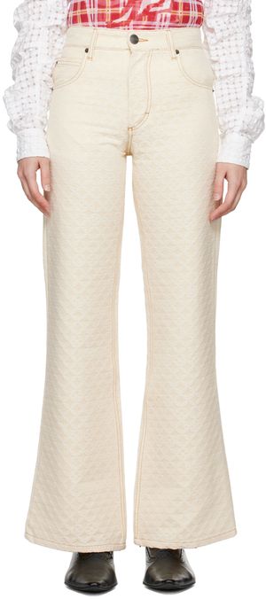 Charles Jeffrey LOVERBOY Beige Five-Pocket Jeans